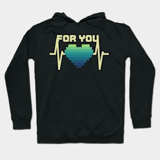 Retro style heartbeat for you Hoodie